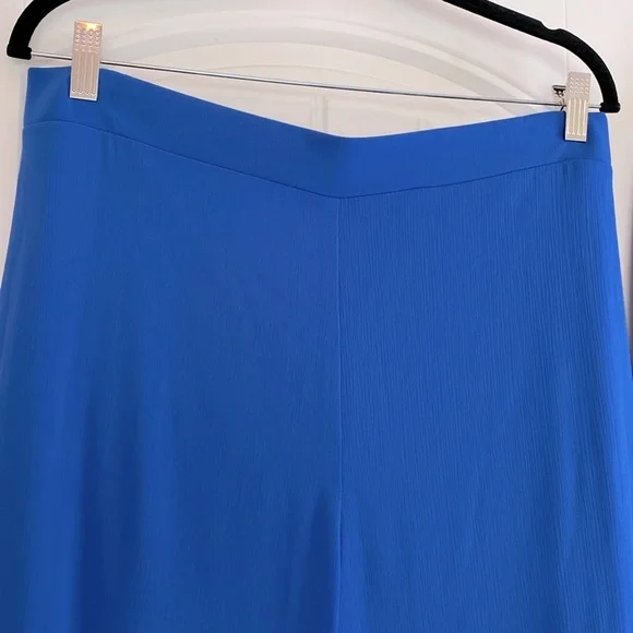 Frank Lyman NWT Women's Imperial Blue Pants Outfit w/ Chiffon Overlay Size L - Picture 7 of 16